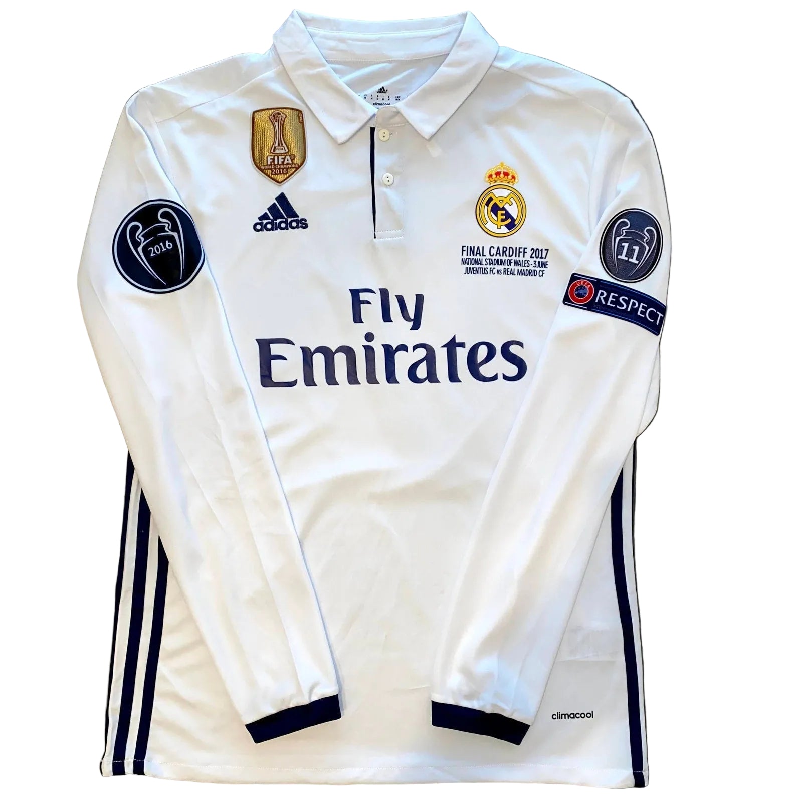 2016 2017 Real Madrid Final Cardiff kit long sleeves